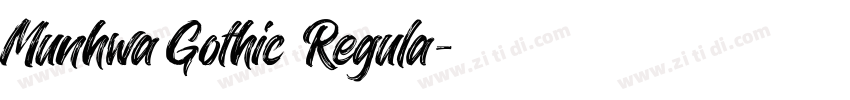 Munhwa Gothic Regula字体转换
